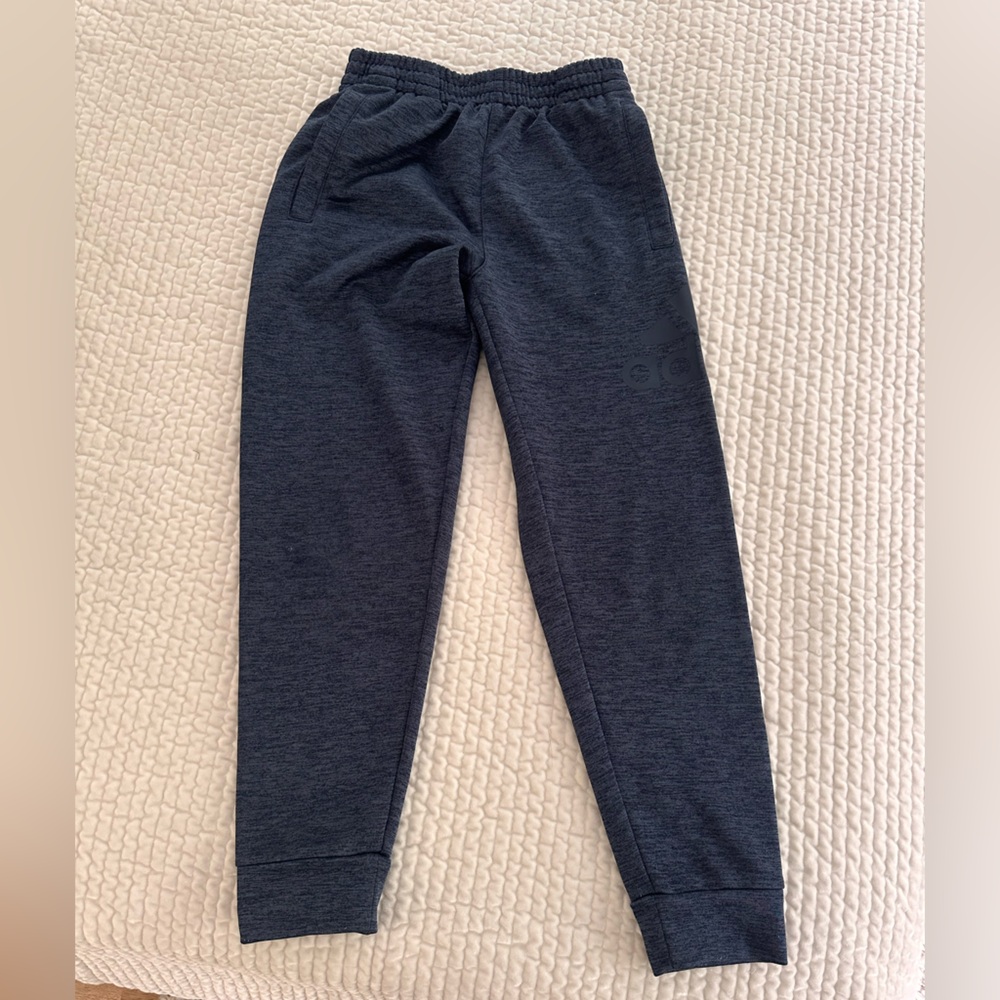 Adidas navy blue boys joggers. Size 10/12.